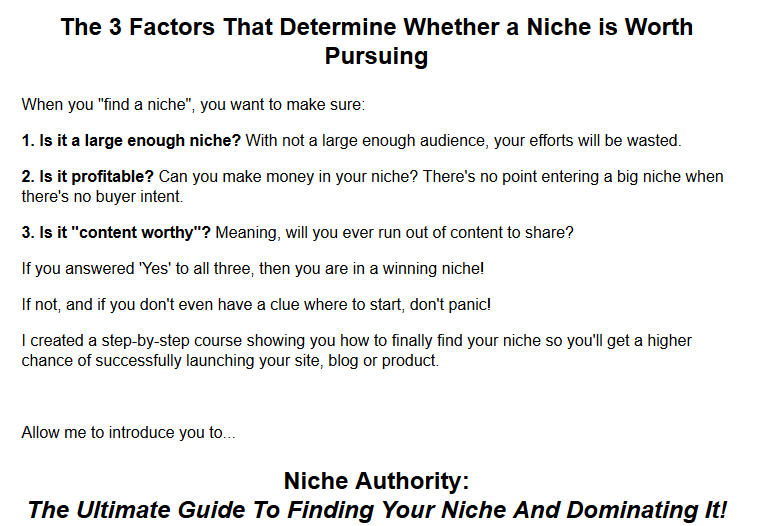 niche authority sp 4